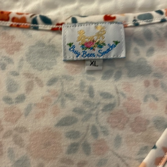 Busy Bees Smocks Floral dress. Soft. Spring. Stretchy. XL - Picture 2 of 7